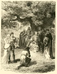 Lodewijk IX, rechtspraak in het bos van Vincennes, 13e eeuw, 1890