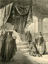 Lodewijk de Vrome doet boete voor de behandeling van zijn neef, Bernard, c818, 1890