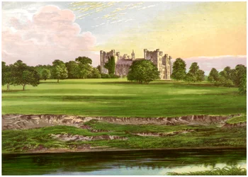 Lumley Kasteel, County Durham, huis van de Graaf van Scarbrough, ca. 1880