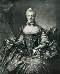 Madame Adélaïde aan het kantklossen, 1756