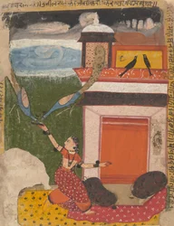 Madhumadhavai Ragini...uit een verspreide Ragamala-serie, ca. 1640-50