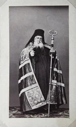Makarios, aartsbisschop van het St. Panteleimon Klooster op de berg Athos, Griekenland, 1870s