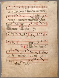 Manuscriptblad, uit een graduale, Italiaans, eerste helft 14e eeuw