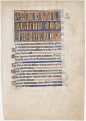 Manuscriptblad uit een Koninklijke Psalter, 1250-70