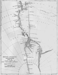Kaart - Britse Antarctische Expeditie 1910-13. Routekaart van de belangrijkste zuidelijke reis, 1913