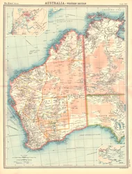 Kaart van Australië - Westelijk Deel