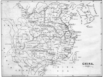Kaart van China, 1847