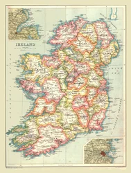 Kaart van Ierland, 1902