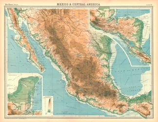 Kaart van Mexico en Midden-Amerika