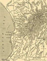 Kaart van Sari Bair, Gallipoli-schiereiland, Eerste Wereldoorlog, 1915, ca. 1920