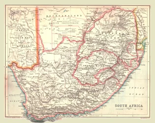 Kaart van Zuid-Afrika, 1902