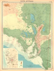 Kaart van Zuid-Australië
