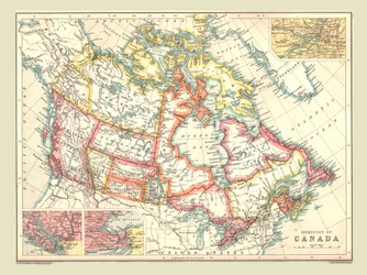 Kaart van het Dominion van Canada, 1902