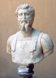 Marmeren buste van Romeinse Keizer Lucius Septimius Severus
