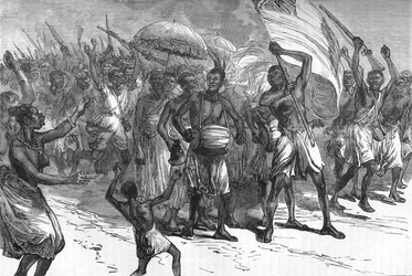 Mars van Ashantee krijgers