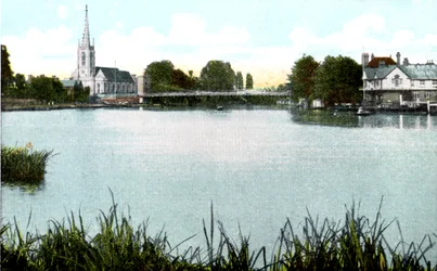 Marlow-brug en kerk, Buckinghamshire, 20e eeuw