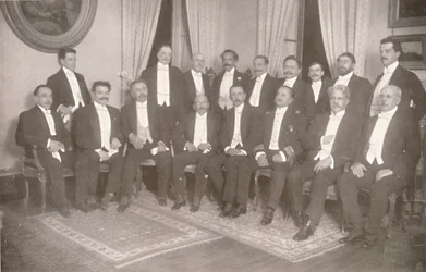 Maarschalk Hermes da Fonseca met zijn staatssecretarissen en adviseurs, 1914