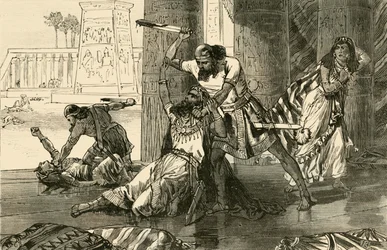 Bloedbad van de Hivieten door Simeon en Levi, 1890
