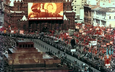 Dag van de Arbeid Parade, Rode Plein, Moskou, 1972