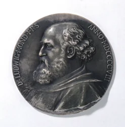 Medaille met afbeelding van Ludwig Mond, industrieel chemicus