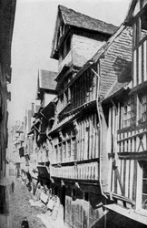 Middeleeuws Lisieux, Normandië, Frankrijk, ca. 1930s