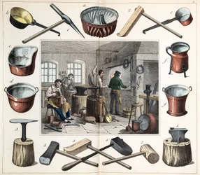 Metalen, koper De kopersmid