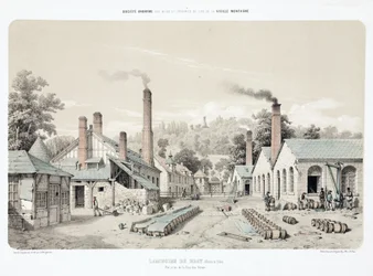 Metalen, zink Zinkwalserijen in Bray, Frankrijk