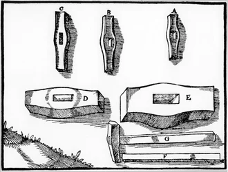 Mijnwerkershamers van verschillende maten, 1556