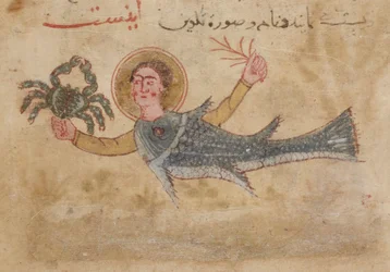 Miniatuur van de selectie van astrologische schatten door Rumi