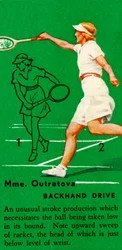 Mme. Outratova - Backhand Drive, ca. 1935