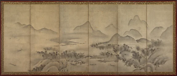 Landschap bij maanlicht, late 1500s