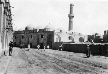 Moskee aan River Street, Bagdad, Mesopotamië, WOI, 1918