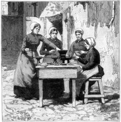 Vormgeven van explosieve gompatronen, Isleten, nabij Fluelen, Zwitserland, 1893