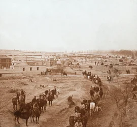 Bereden soldaten, Somme-Tourbe, Noord-Frankrijk, ca. 1914-ca. 1918
