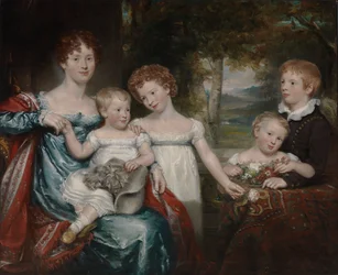 Mevrouw Hawkins en familie