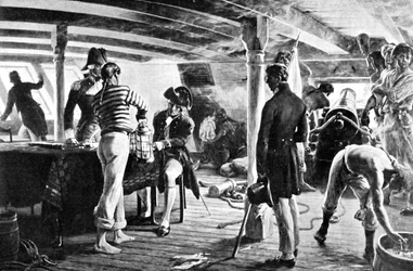 Nelson verzegelt zijn historische boodschap in Kopenhagen, 1801
