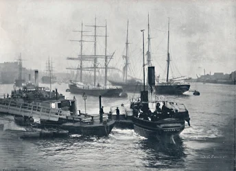 Newcastle-On-Tyne - Uitzicht op de Tyne, 1895