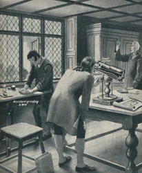 Newton vindt een nieuwe telescoop uit