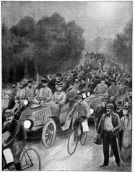 Nacht van het vertrek, Parijs naar Wenen race, 1902