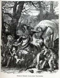 Normandische Baronnen Overvallen Reizigers