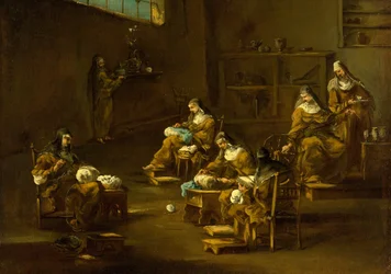 Nonnen aan het werk