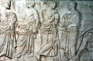 Ambtenaren, fries van het Parthenon, 438-432 v.Chr.