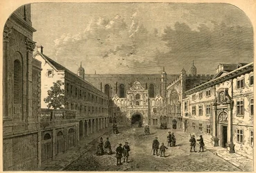 Oude voorkant van Guildhall, ca. 1725