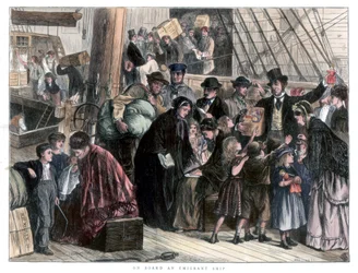 Aan boord van het emigrantenschip