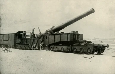 Een van de monster Britse kanonnen, 1919