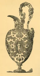 Origineel ontwerp voor een vaas of kan, 1881