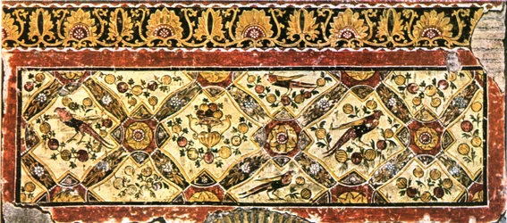 Ornamentale fries van de Basiliek van St. Clement, Rome, Italië