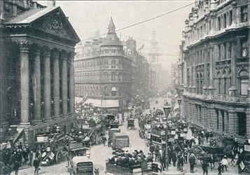 Buiten het Mansion House, City of London, 9 uur 