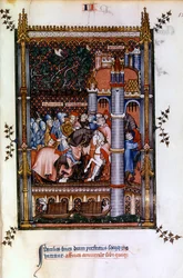 Heidense priesters verwelkomen Sisinnius bij de poorten van Parijs, 1317