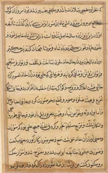 Pagina uit Verhalen van een papegaai Tuti-nama: tekstpagina, ca. 1560
